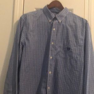 Chaps blue plaid dress shirts